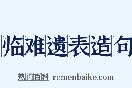临难遗表造句是什么意思的图片